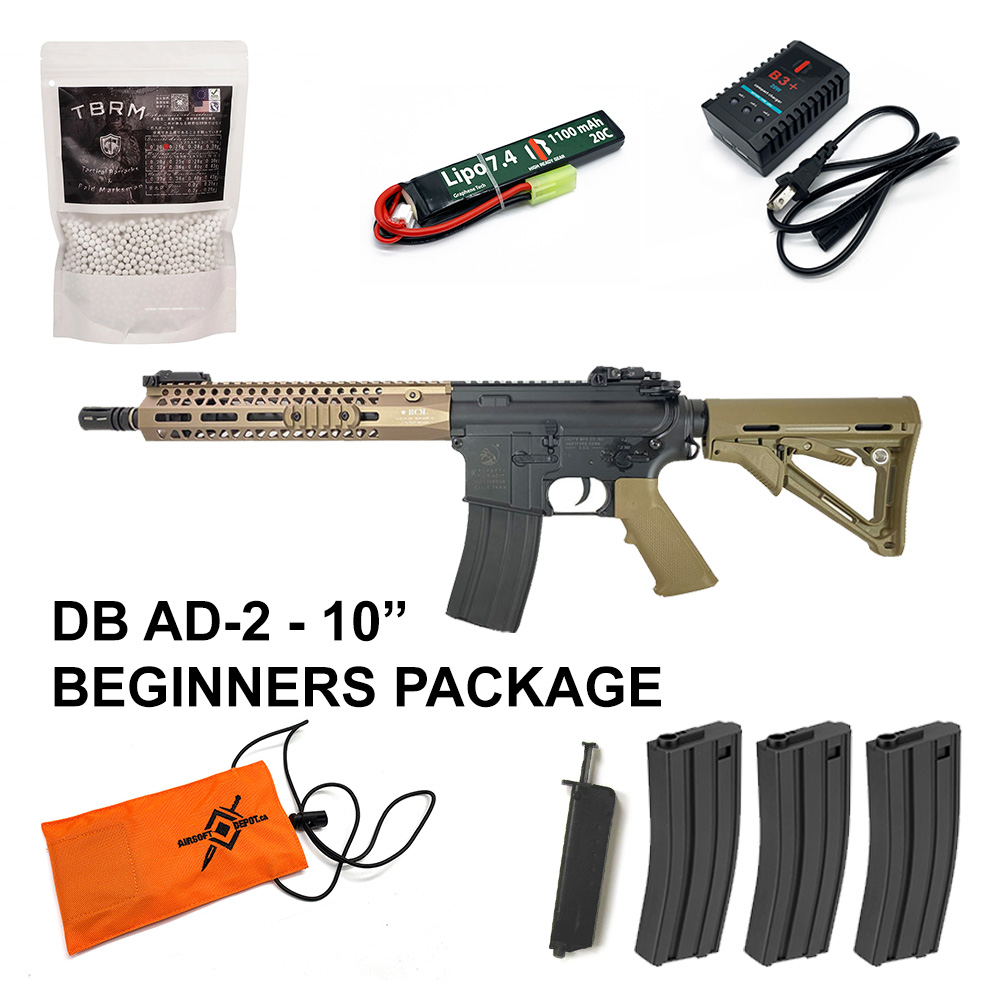 Beginners Bundle ECHO - Double Bell AD-2 M4 10" Carbine AEG